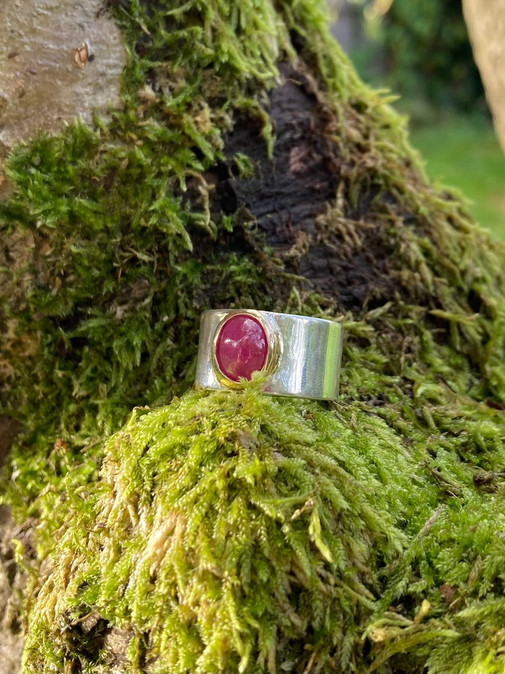 Sterling Silver Ring Wide Silver Band Chunky Silver Ring 