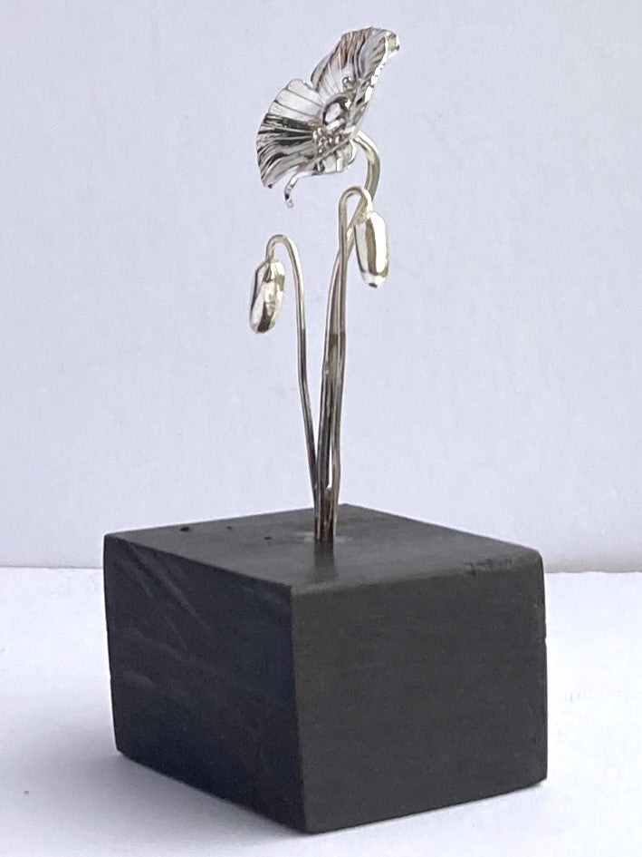 Hand forged Poppy Sculpture