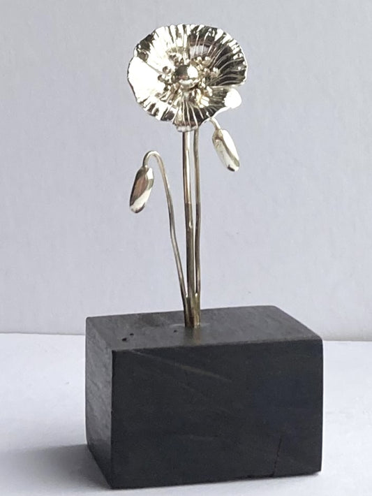 Hand forged Poppy Sculpture